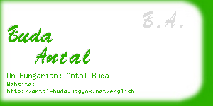 buda antal business card